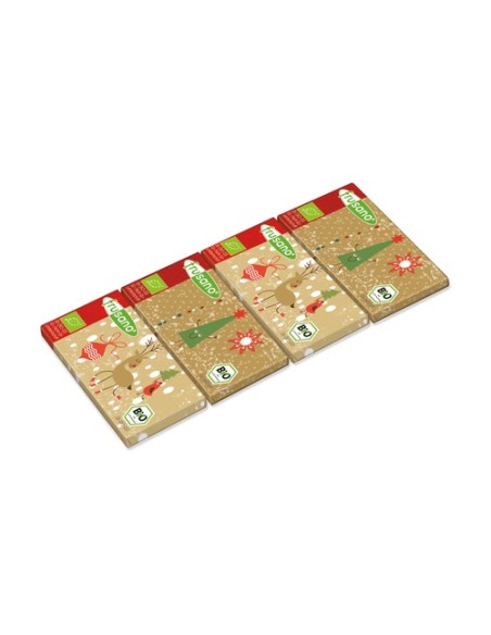 Chocolate con leche minis navidad 4 unidades de 125g (Chocolate) Frusano