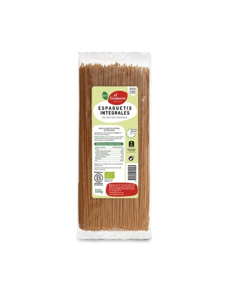 Espaguetis Integrales Bio 500 g El Granero Integral