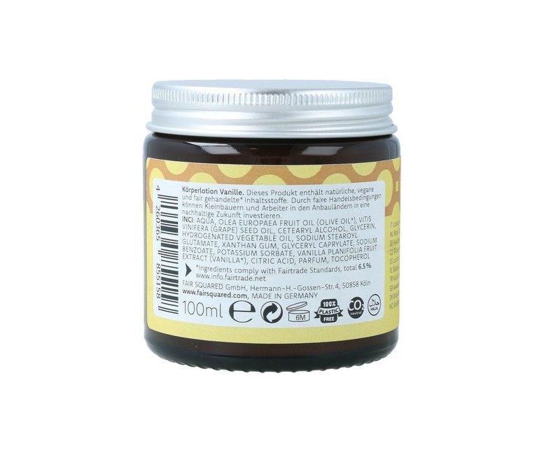 Loción corporal Zero Waste vainilla 100 ml FAIR SQUARED