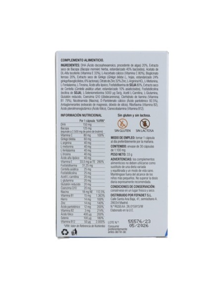 Vitamemori 30 cápsulas de 1.23g Fepa