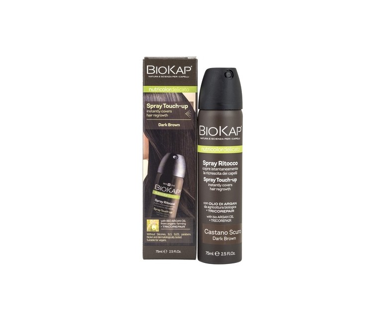 Spray de retoque 75 ml (Castaño oscuro) Biokap