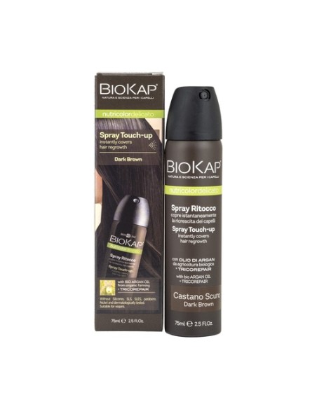 Spray de retoque 75 ml (Castaño oscuro) Biokap