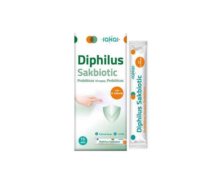 Diphilus sakbiotic probióticos 15 sticks Sakai