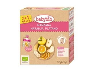 Bolsita Manzana Naranja Plátano Bio 6m+