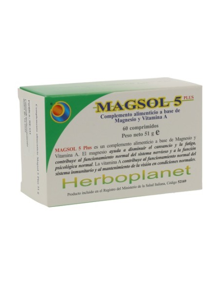 Magsol 5 Plus 51g 60 comprimidos Herboplanet
