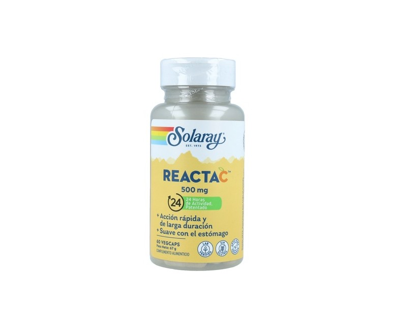 Reacta-C 60 cápsulas vegetales de 500mg Solaray