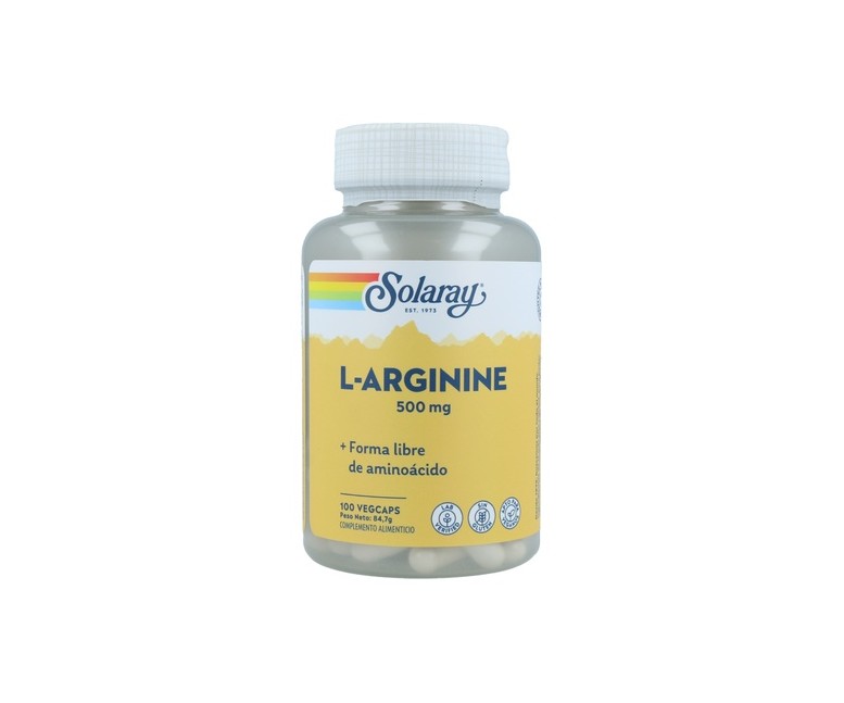L-Arginine 100 cápsulas de 500mg Solaray