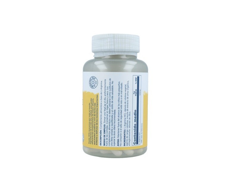 L-Arginine 100 cápsulas de 500mg Solaray