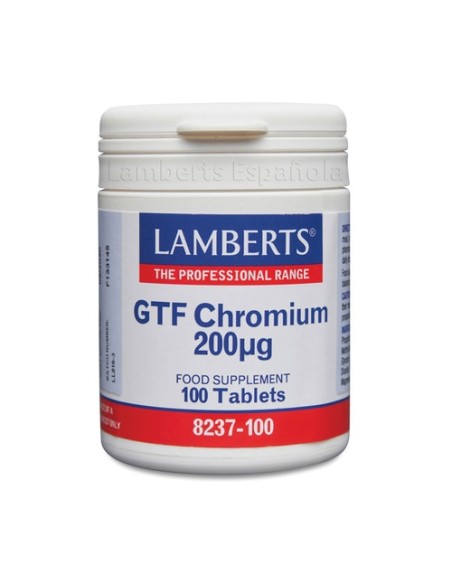 Cromo GTF 100 tabletas de 200μg Lamberts