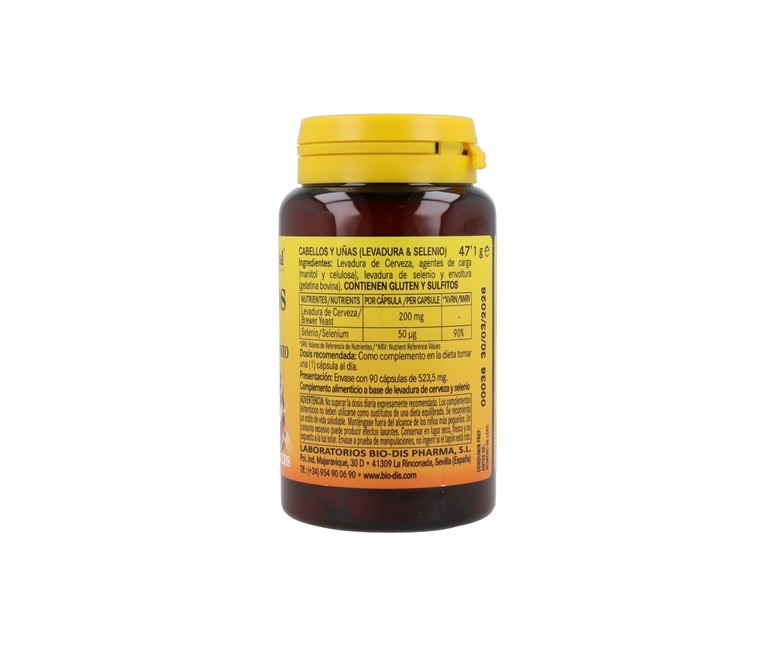 Cabello y Uñas 90 cápsulas de 225 mg Nature essential