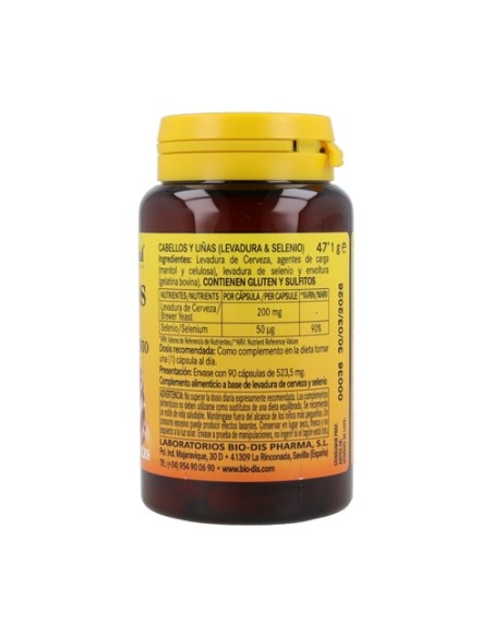 Cabello y Uñas 90 cápsulas de 225 mg Nature essential
