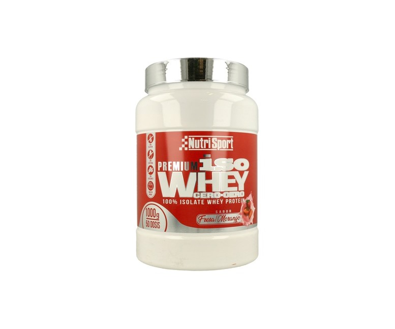 Iso Whey Cero Cero (Sabor Fresa) 1 kg (Fresa) Nutrisport