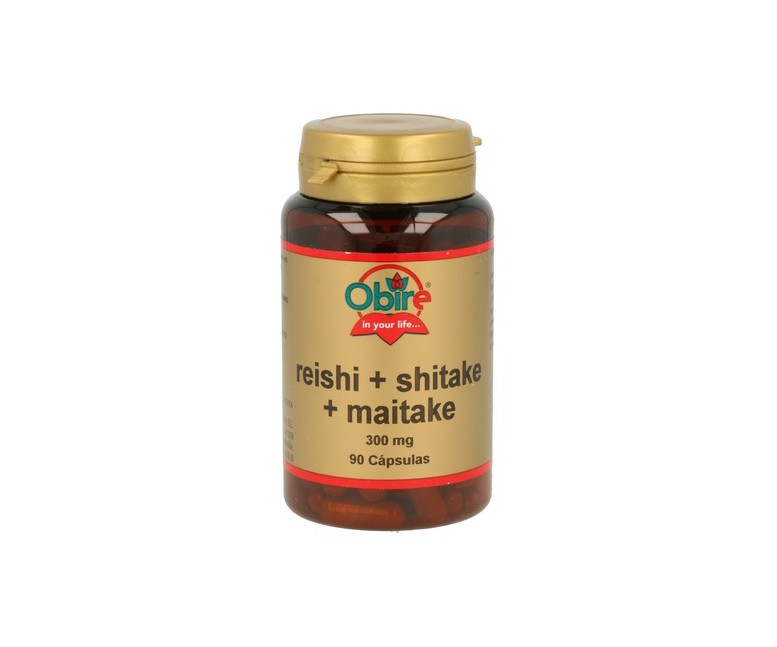 Reishi, Shitake, Maitake 90 cápsulas Obire