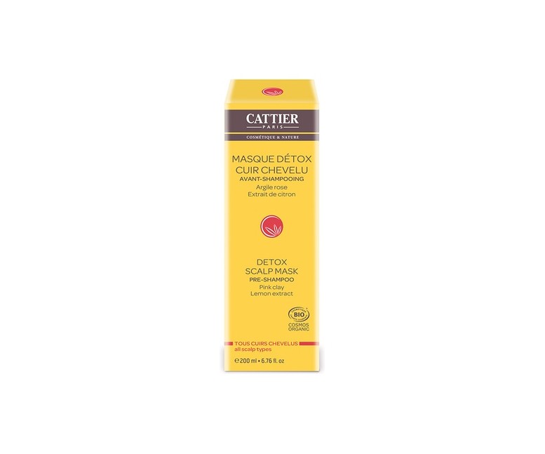 Mascarilla capilar detox pre-champú bio 200 ml Cattier