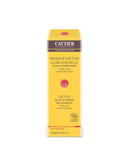 Mascarilla capilar detox pre-champú bio 200 ml Cattier