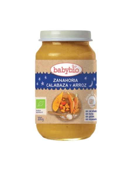 Tarrito Buenas Noches Zanahoria-Calabaza-Arroz 6m+ 200 g Babybio