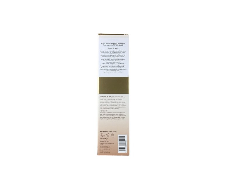 Autobronceador Hidratante Transparante (Tanorganic Oil) 100 ml de aceite (Cítricos) Tanorganic