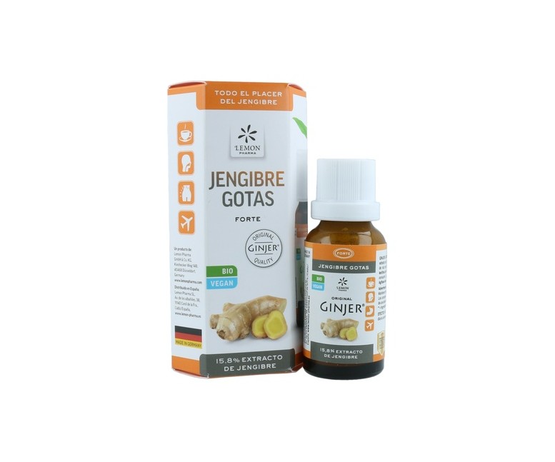 Extracto de jengibre gotas forte Bio 20 ml Lemon Pharma