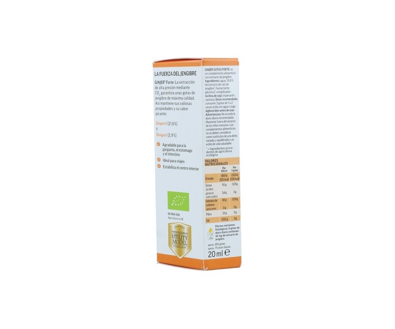 Extracto de jengibre gotas forte Bio 20 ml Lemon Pharma