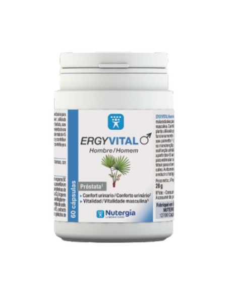 Ergyvital hombre próstata y tracto urinario 60 cápsulas Nutergia