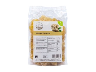Jengibre deshidratado y azucarado