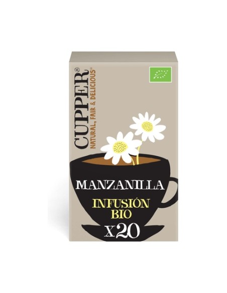Infusión manzanilla Bio 20 bolsitas infusoras Cupper