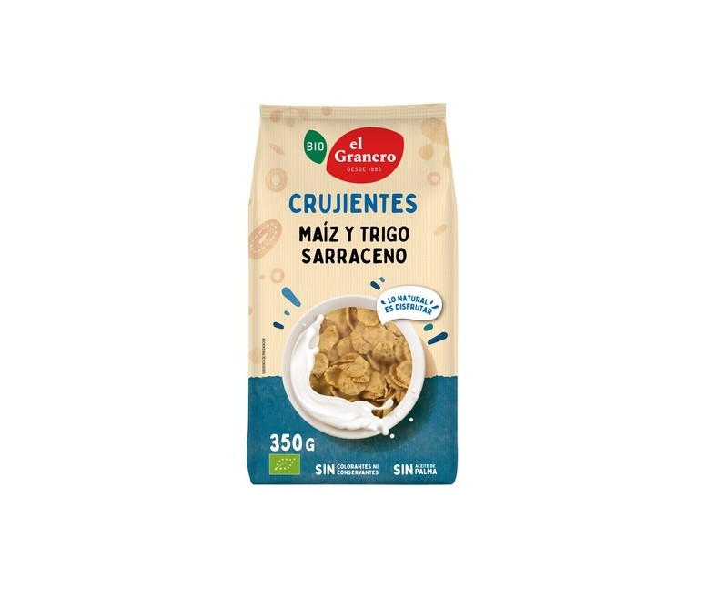 Copos crujientes de Maíz y Trigo sarraceno Bio 350 g El Granero Integral