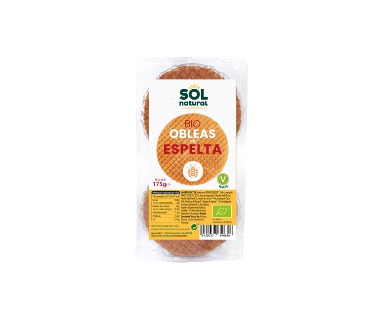 Obleas de espelta Bio 175 g Sol Natural