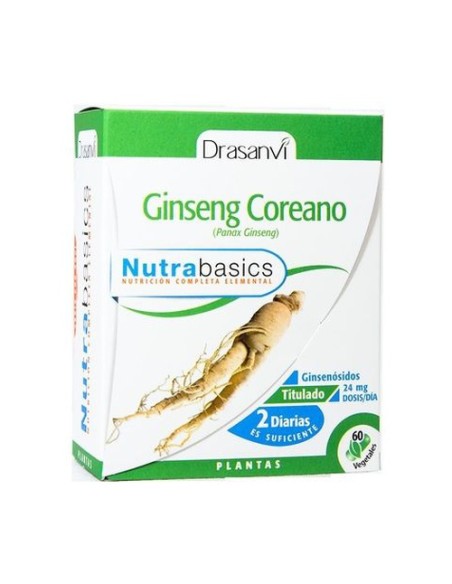 Nutrabasics Ginseng Coreano 60 cápsulas Drasanvi
