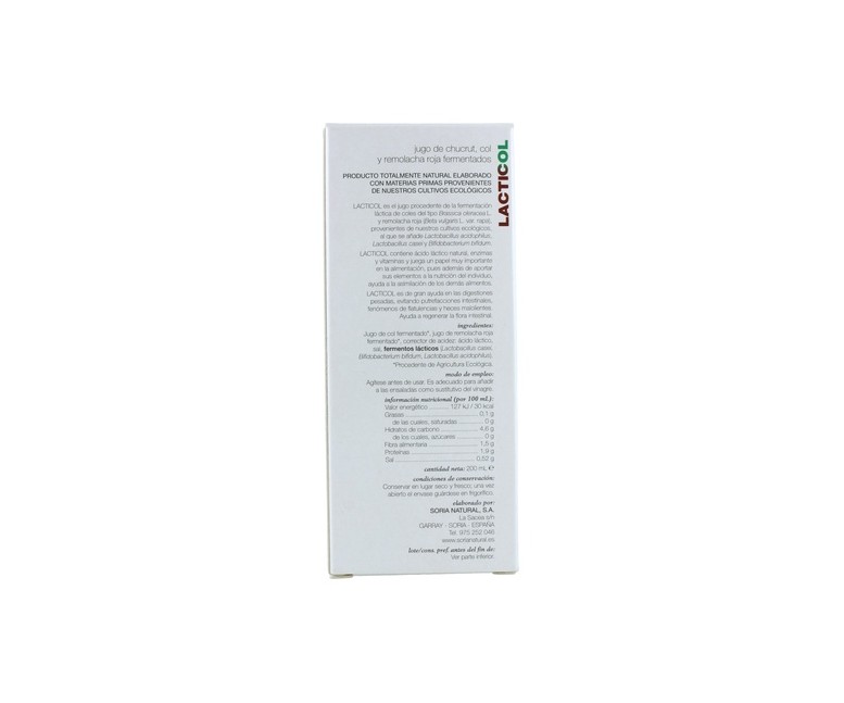 Lacticol Jugo de Chucrut 200 ml Soria Natural