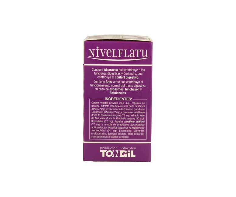 Nivelflatu 30 cápsulas de 624mg Tongil
