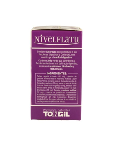 Nivelflatu 30 cápsulas de 624mg Tongil