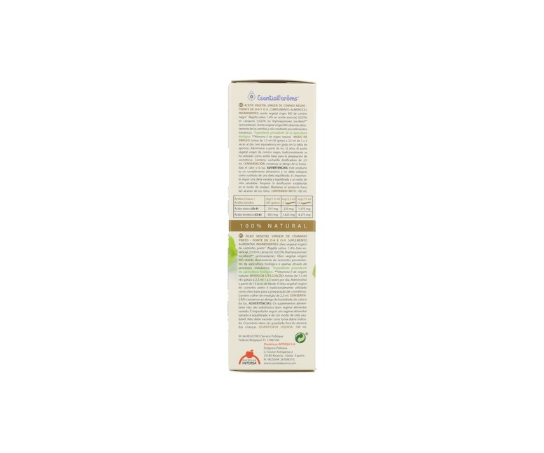 Aceite Vegetal Comino Negro 100 ml Esential Aroms