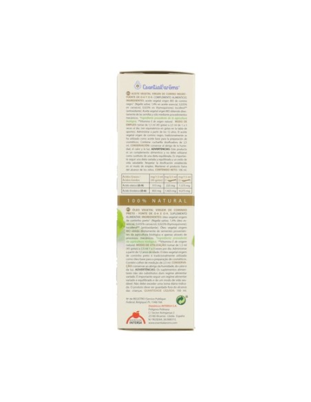 Aceite Vegetal Comino Negro 100 ml Esential Aroms