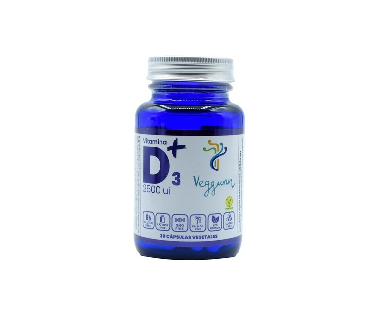 Vitamina D3+ 2500ui 30 cápsulas vegetales Veggunn