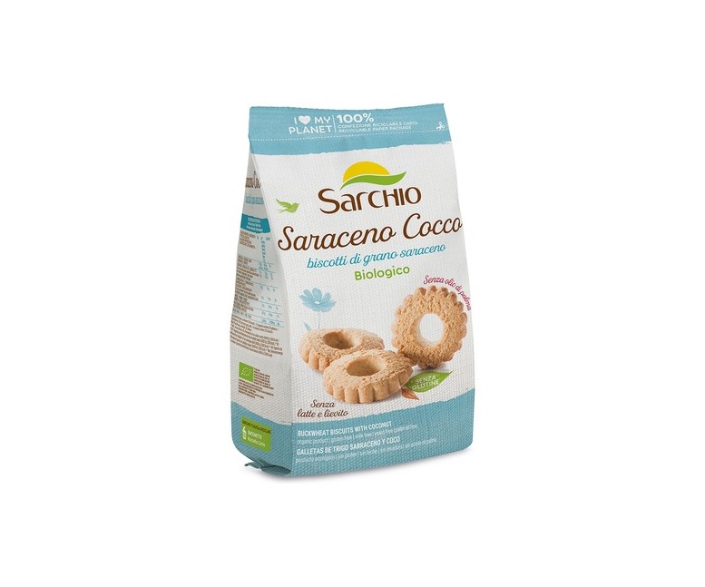Galletas de trigo sarraceno y coco sin gluten 200 g (Coco) SARCHIO