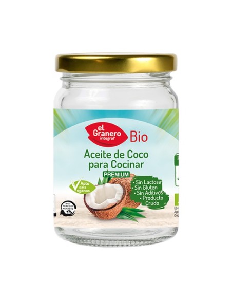 Aceite de Coco para Cocinar Bio 500 ml de aceite El Granero Integral