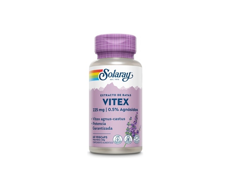 Vitex Agnus Castus (Sauzgatillo) 60 cápsulas Solaray