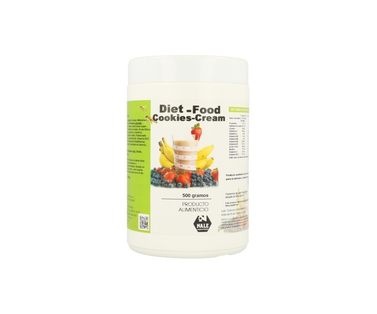 Diet Food Batido (Sabor Cookies Cream) 500 g (Galleta) Nale