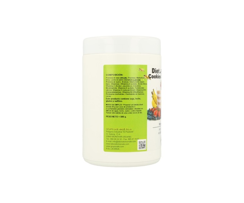 Diet Food Batido (Sabor Cookies Cream) 500 g (Galleta) Nale