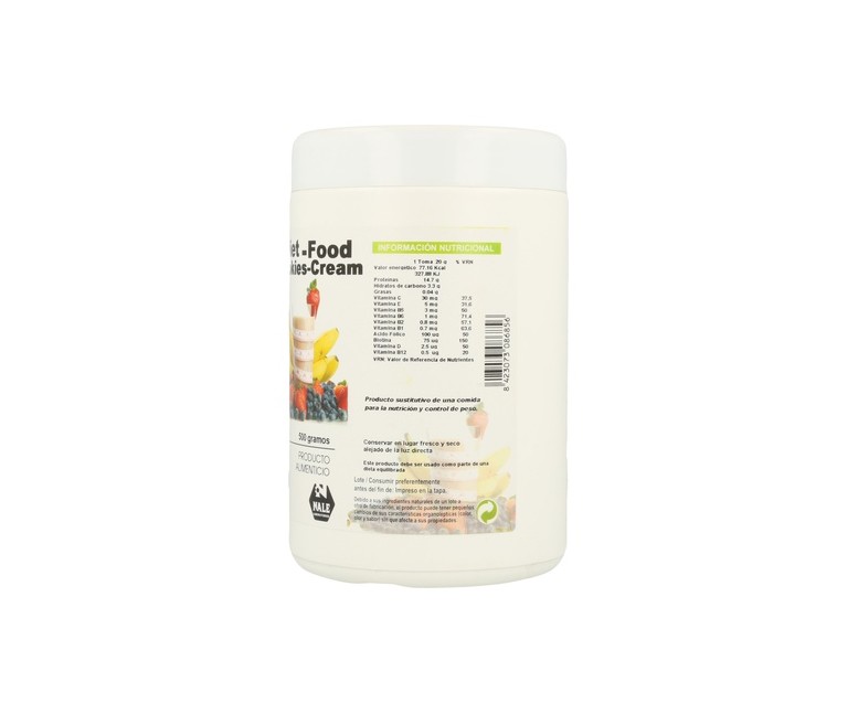 Diet Food Batido (Sabor Cookies Cream) 500 g (Galleta) Nale