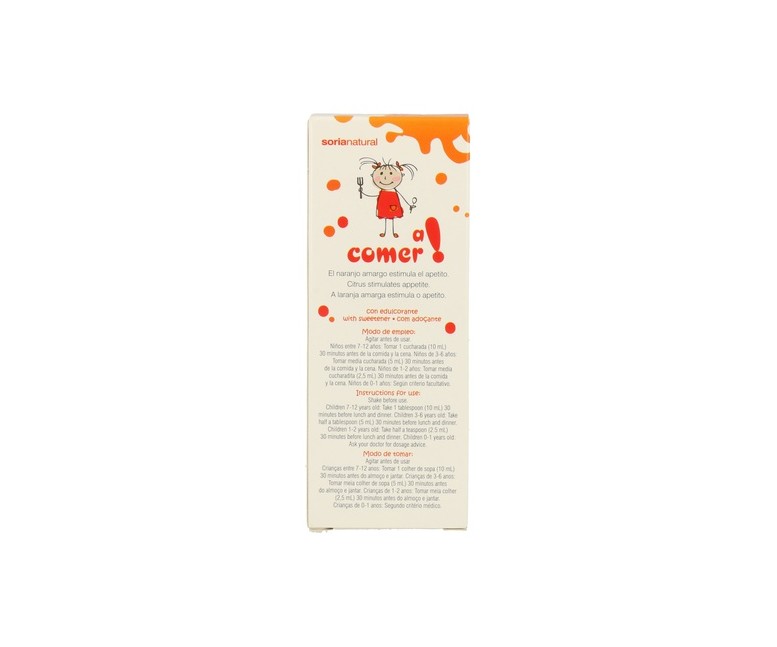 A Comer Jarabe infantil 150 ml (Naranja) Soria Natural
