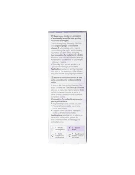 Aceite elixir sleeping reparador uva bio y vitamina E 30 ml de aceite Lavera
