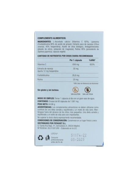 Ester-C Liposomada 60 cápsulas de 800mg Fepa
