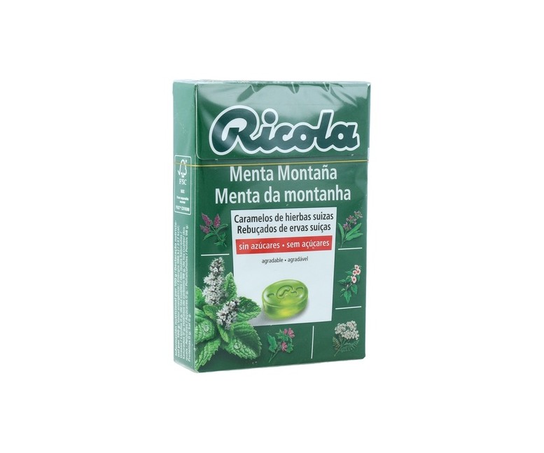 Caramelos menta de montaña sin azúcar 50 g Ricola