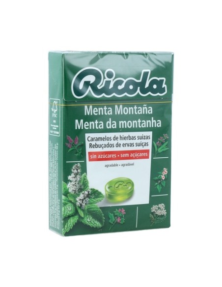 Caramelos menta de montaña sin azúcar 50 g Ricola
