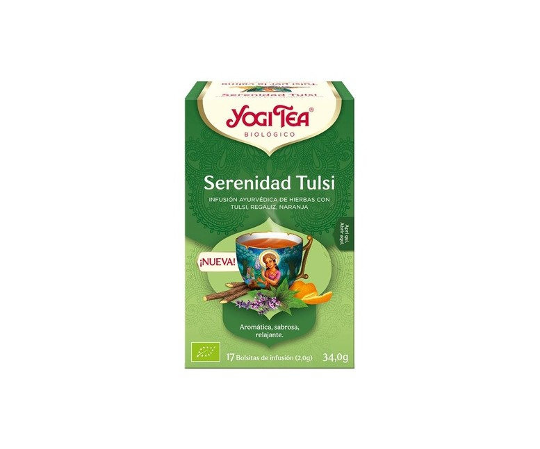 Infusión serenidad tulsi Bio 17 bolsitas infusoras de 1.9g Yogi Tea