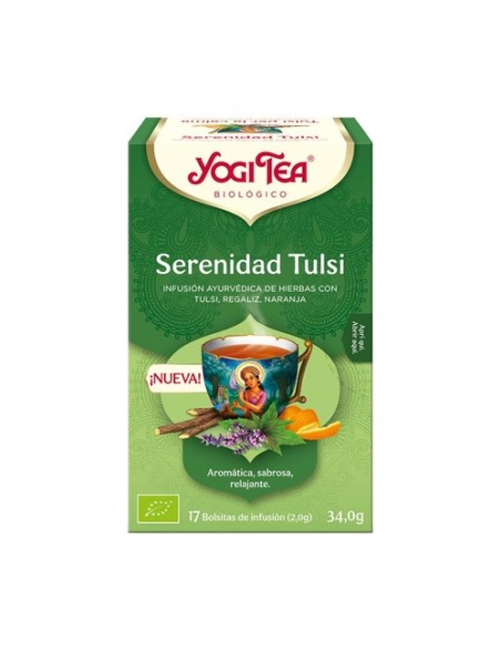 Infusión serenidad tulsi Bio 17 bolsitas infusoras de 1.9g Yogi Tea