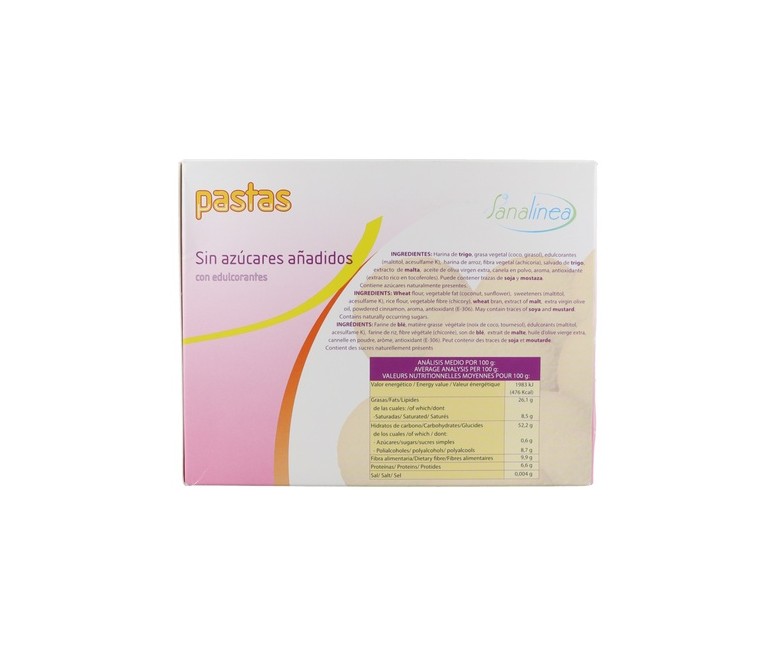 Pastas Dietéticas sin Azúcar 240 g Sanavi