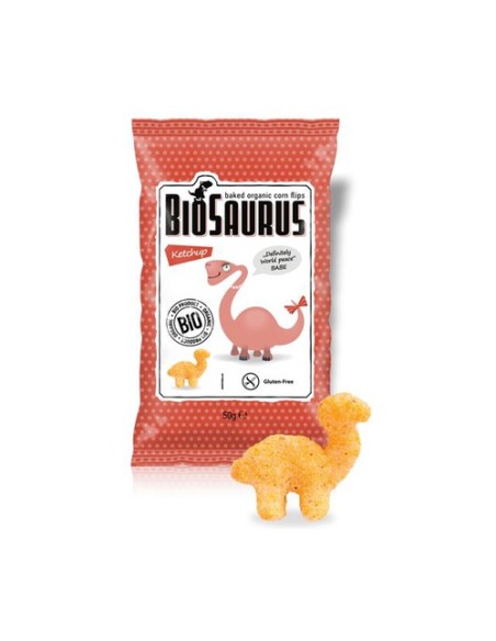 Snack de maíz Ketchup 1 unidad de 50g Biosaurus